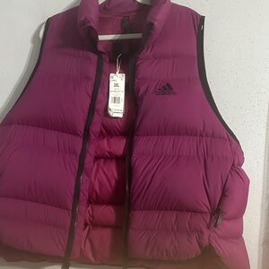 Adidas Maroon Puffer Vest